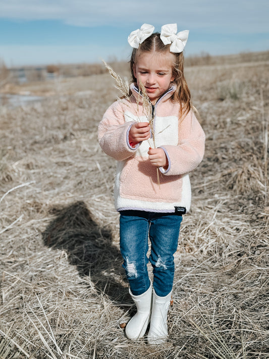 Pink Sherpa Pullover