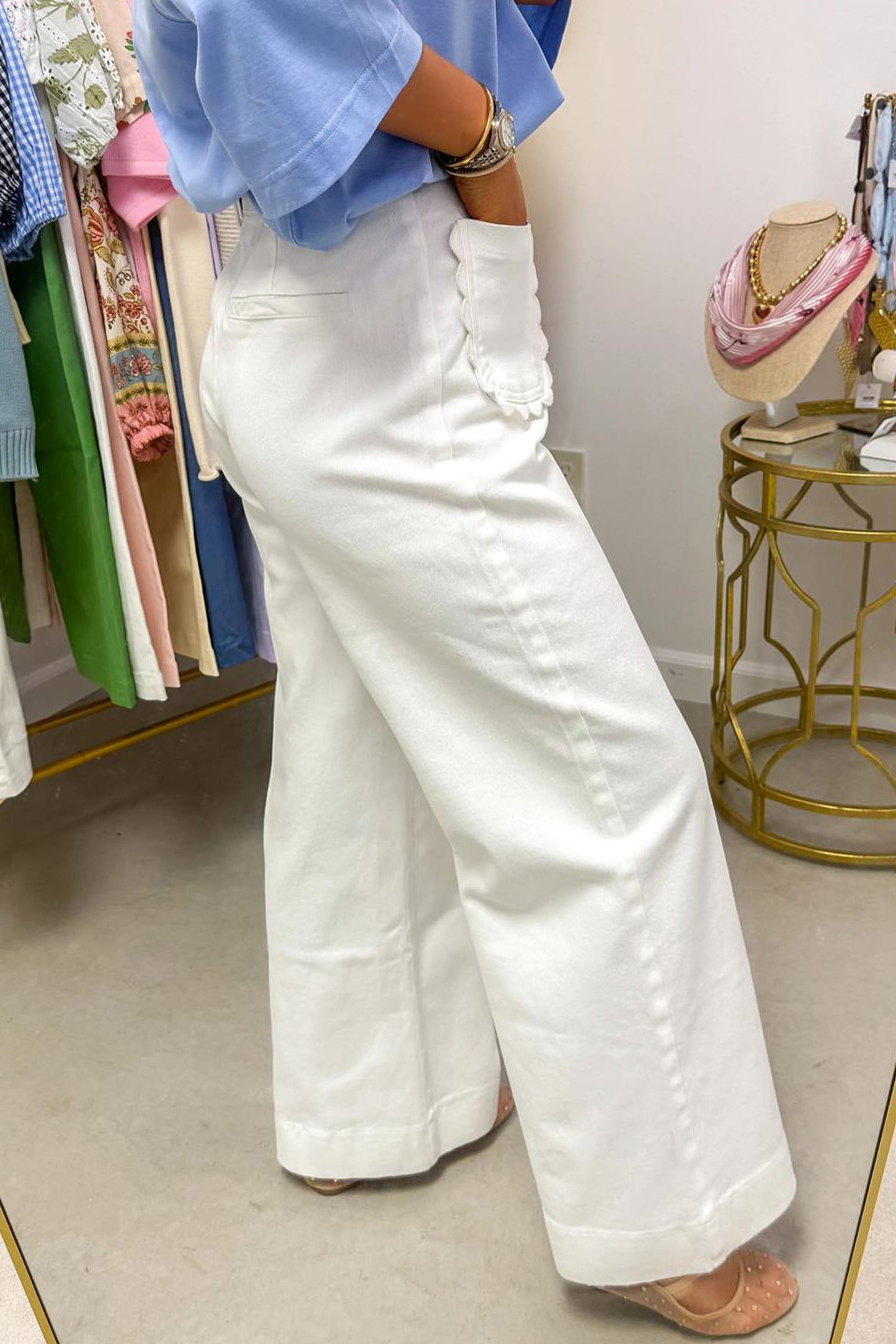 Katherine Scalloped Jeans- 2 Colors