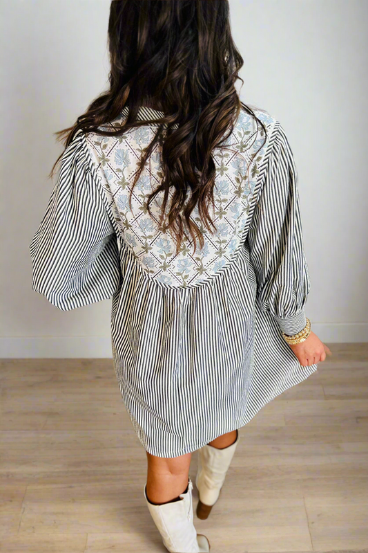 Florence Floral Patchwork Mini Dress