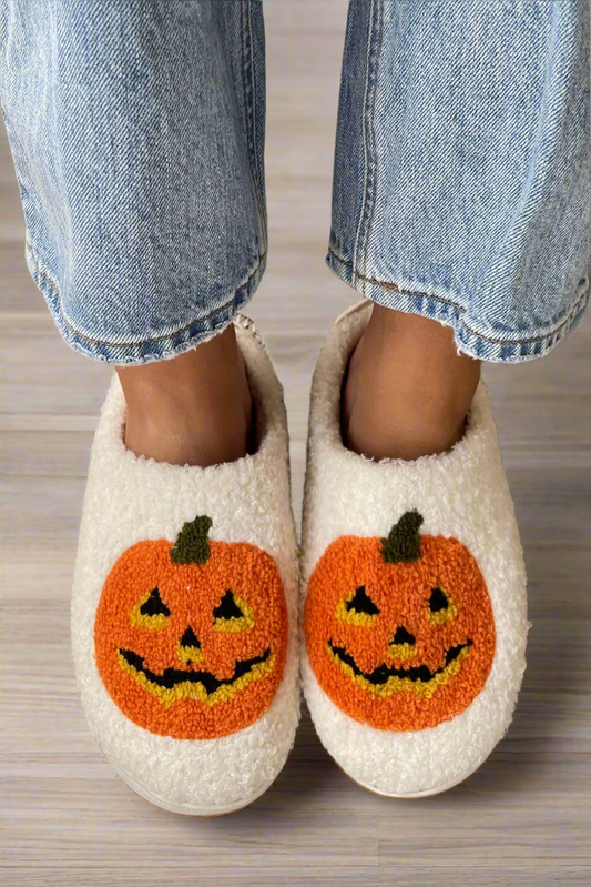 Trick or Treat Plush Slippers (Runs Small, Size Up)
