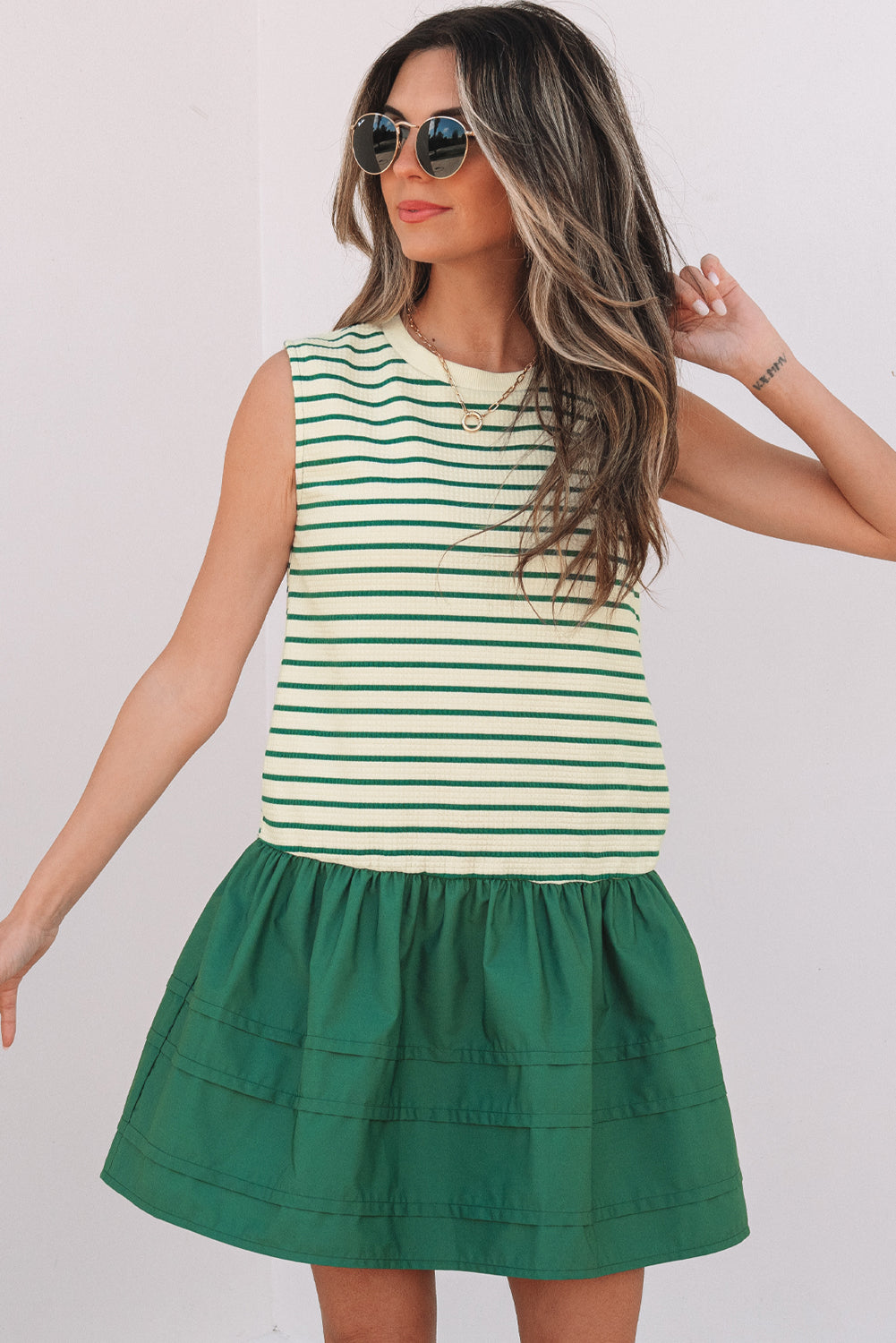 Reagan Ruffled Sleeveless Mini Dress