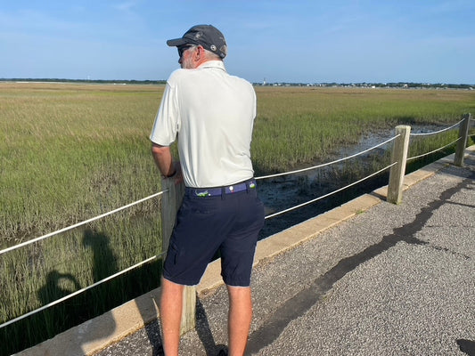 Golf Green Needlepoint Belt