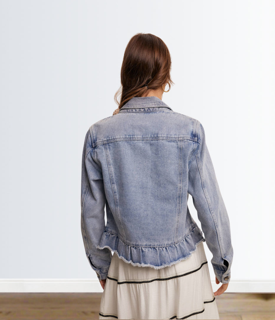 Football + Frills Denim Jacket