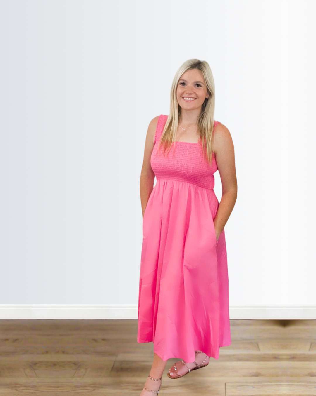 Bubblegum Smocked Dress