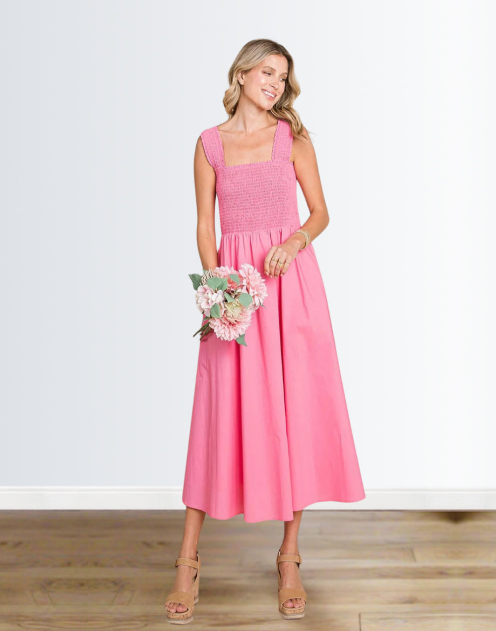 Bubblegum Smocked Dress