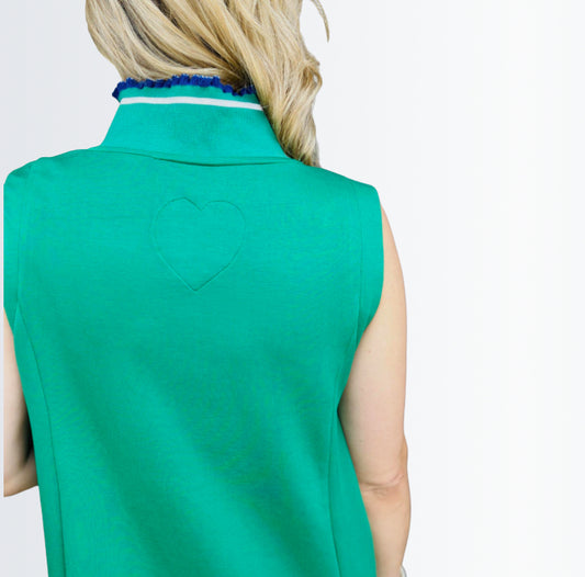 Frill Contrast Trim Sleeveless Mini Dress