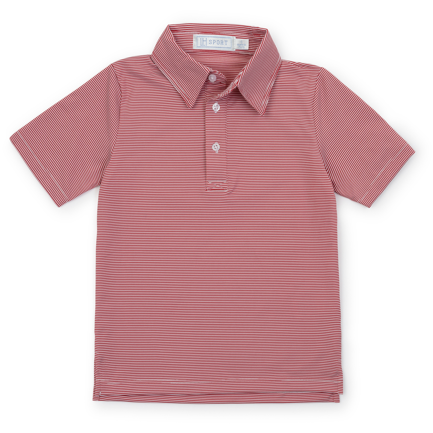 Will Boys' Performance Polo by LH Sport - Red Stripes