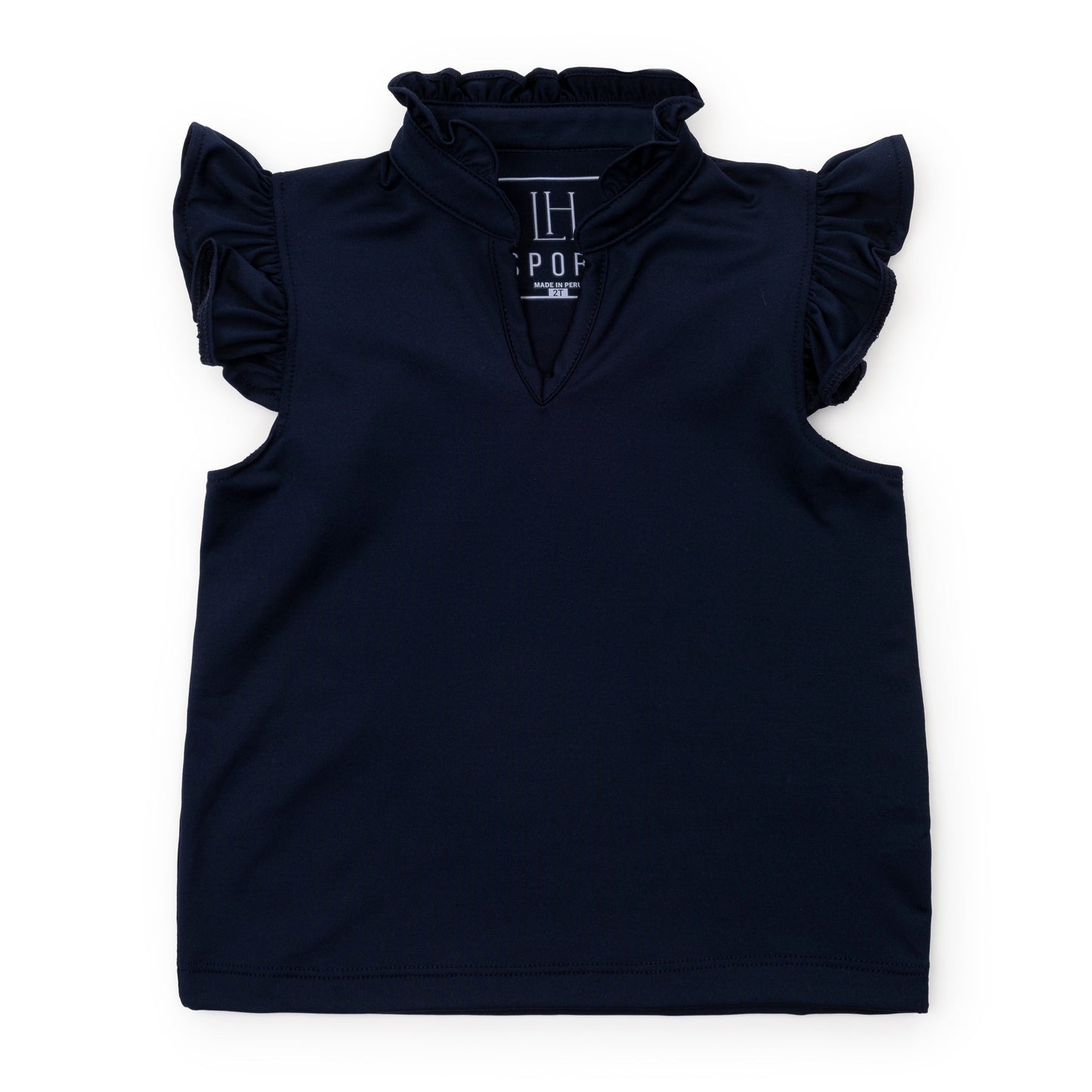 Ellie Girls' Sleeveless Performance Top by LH Sport - Navy