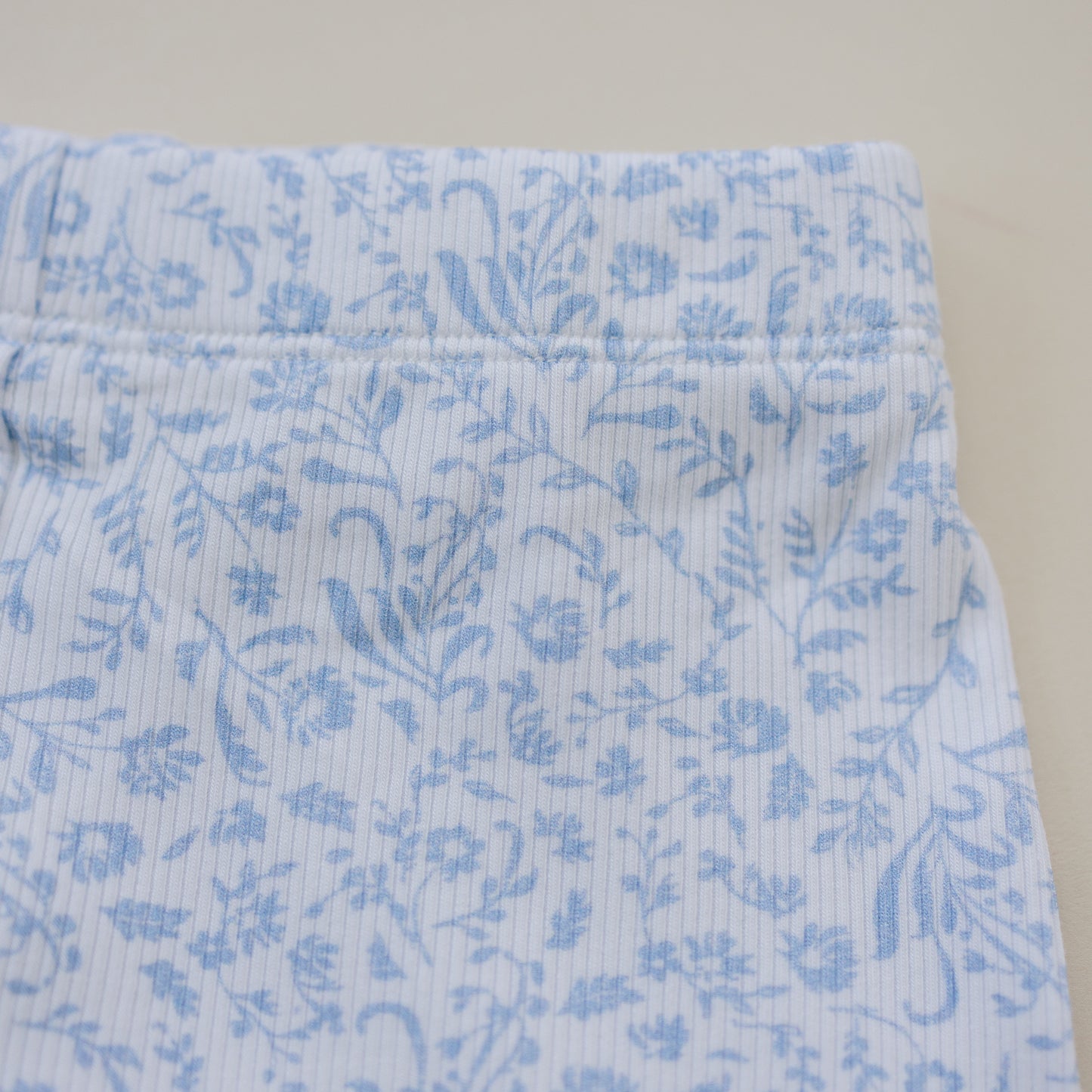 Blue Toile Applique Bow Collection- Sweatshirt Romper, Crewneck, Shorts