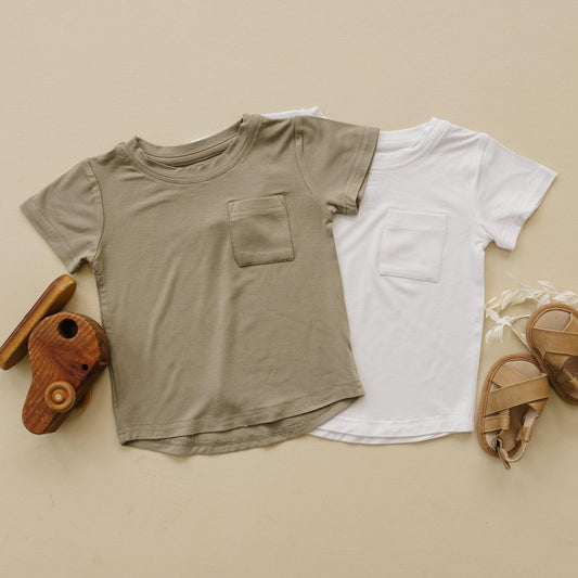 Bamboo Pocket Tee-multiple colors