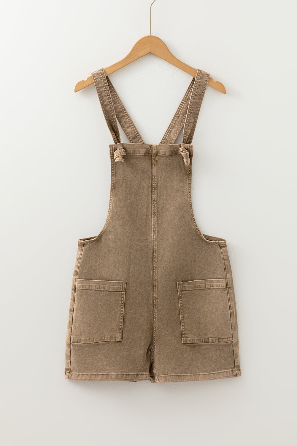 French Beige Denim Romper