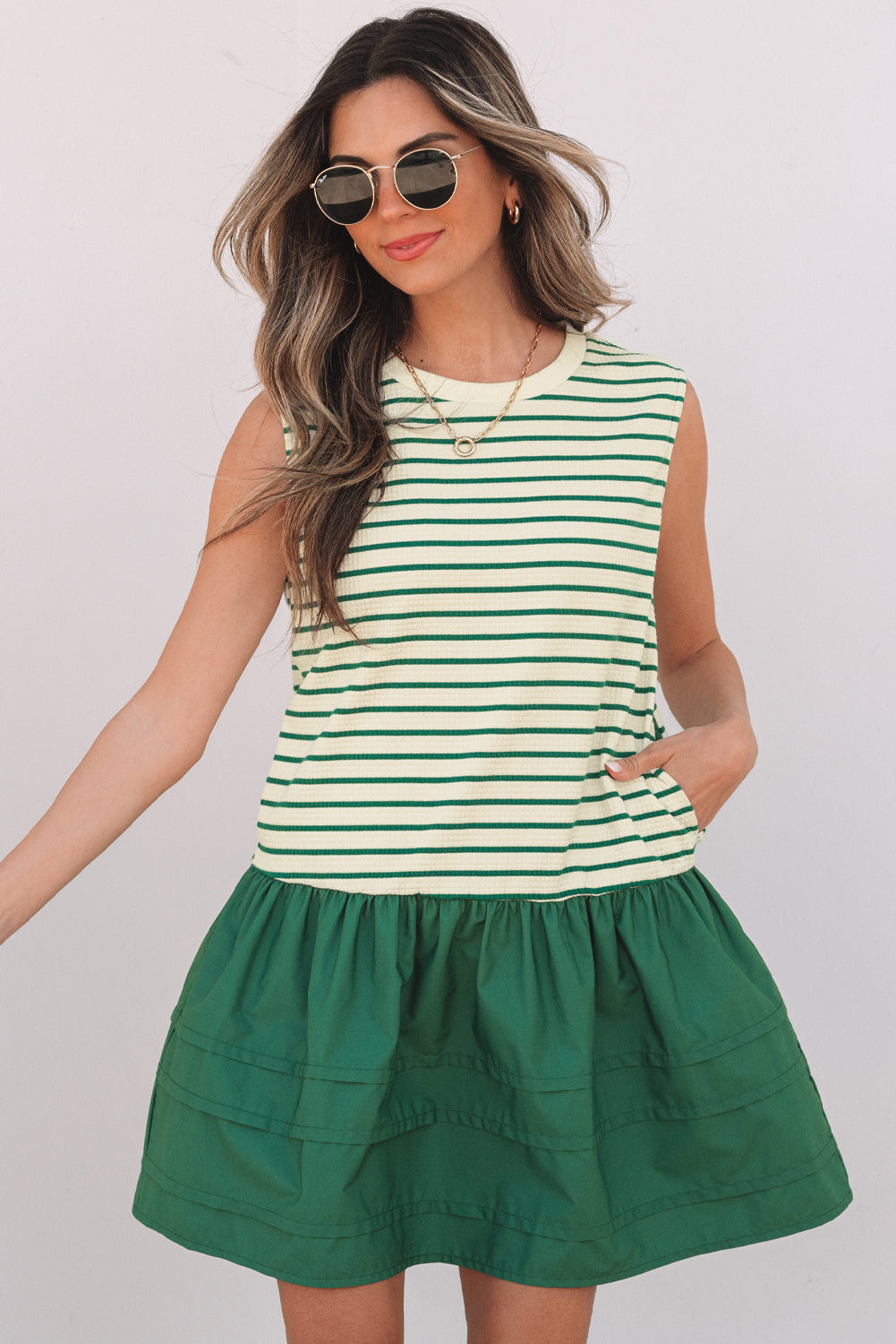 Reagan Ruffled Sleeveless Mini Dress