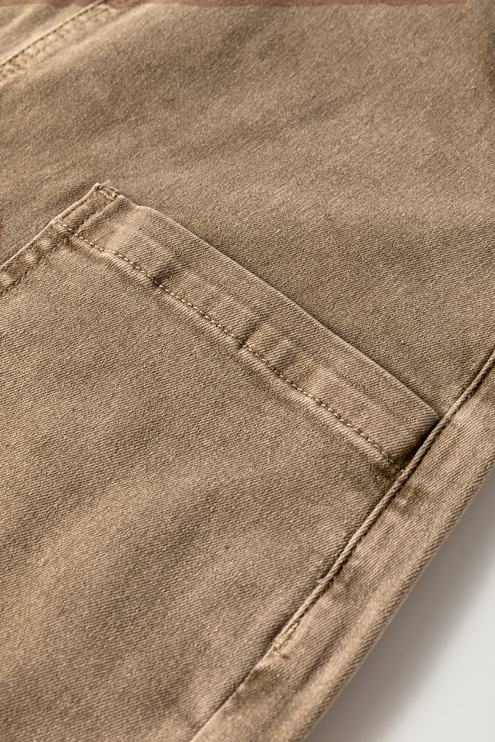 French Beige Denim Romper