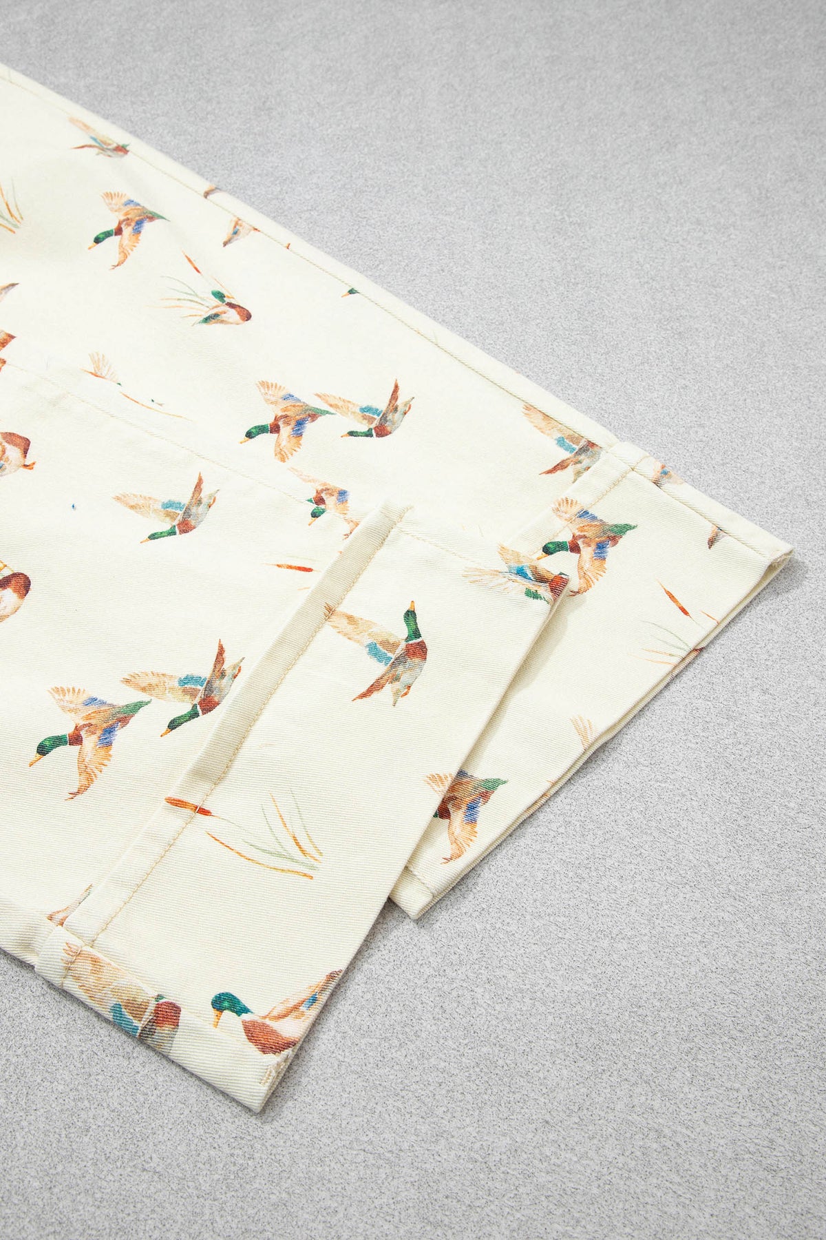 Mallard Printed Cuffed Hem Jeans