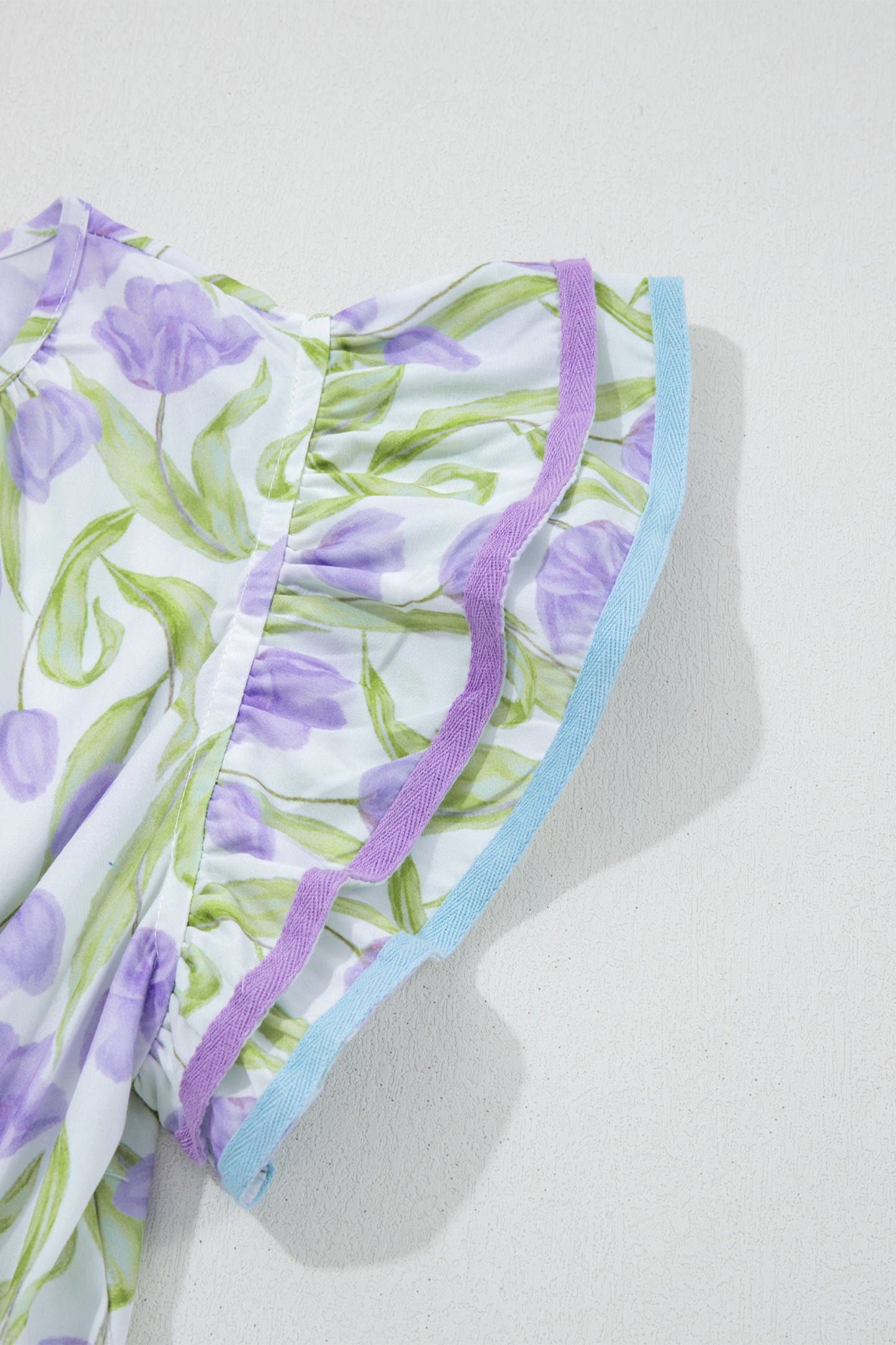 Lilac Contrast Trim Dress