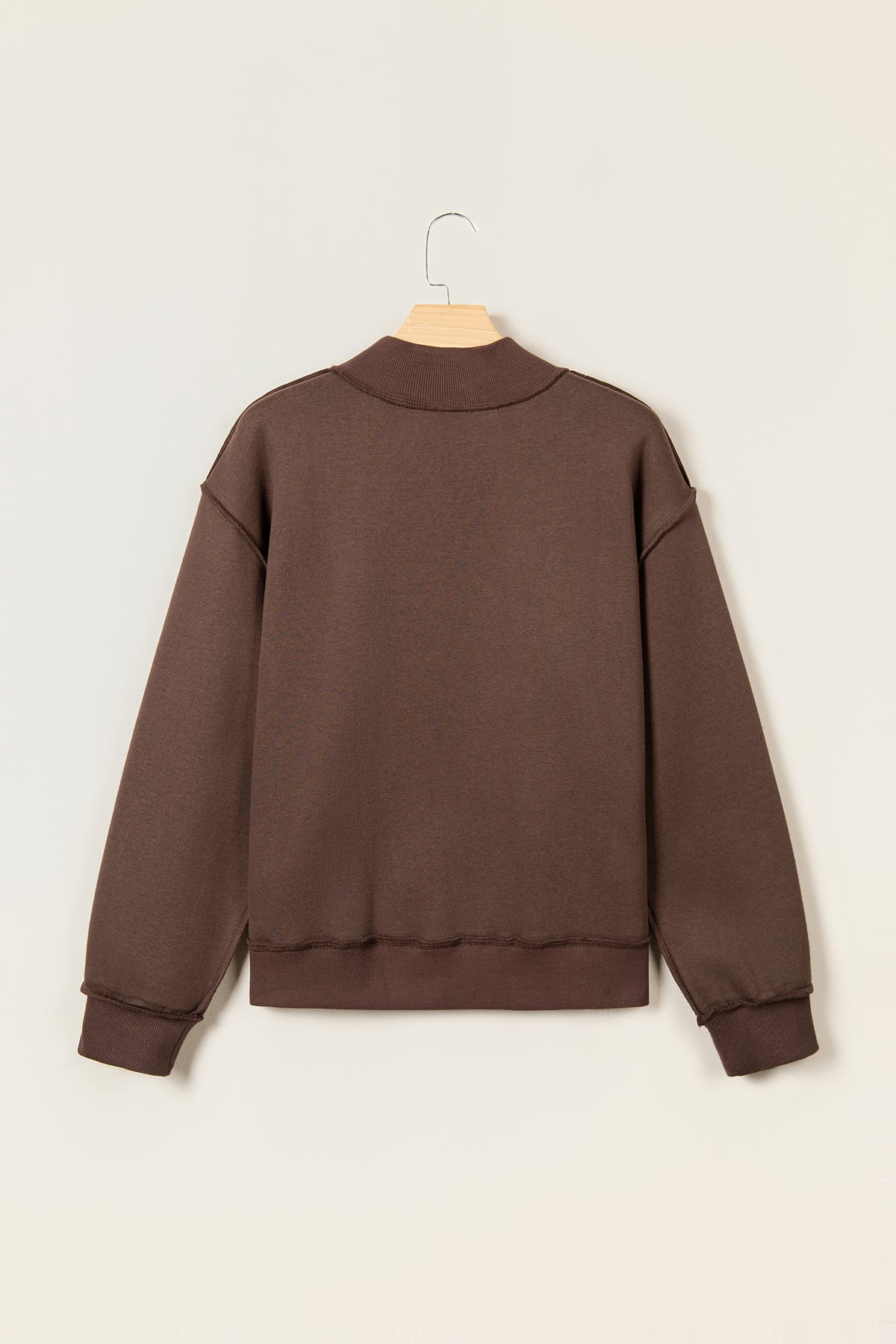 WWJD Embroidered Patch Mock Neck Sweatshirt
