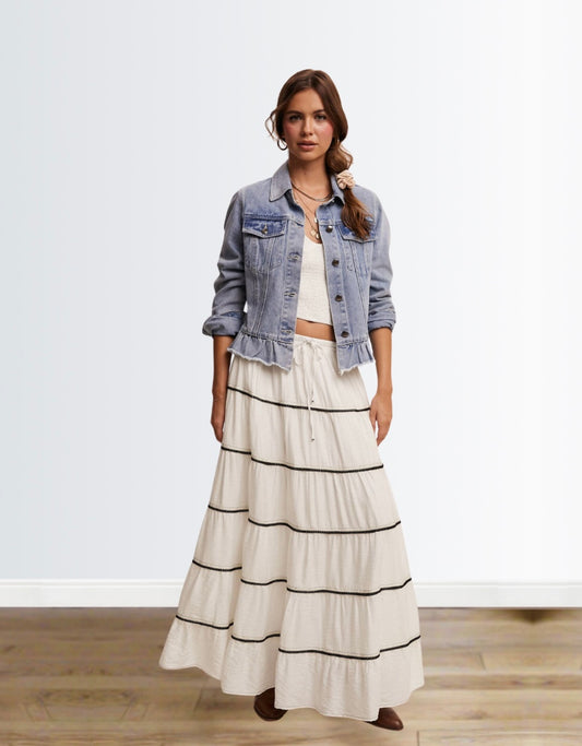 Football + Frills Denim Jacket