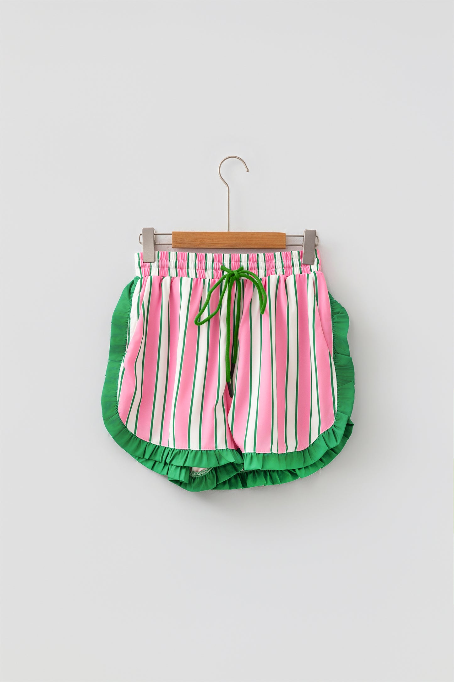 Comfy Contrast Ruffle Trim Shorts- 3 Styles