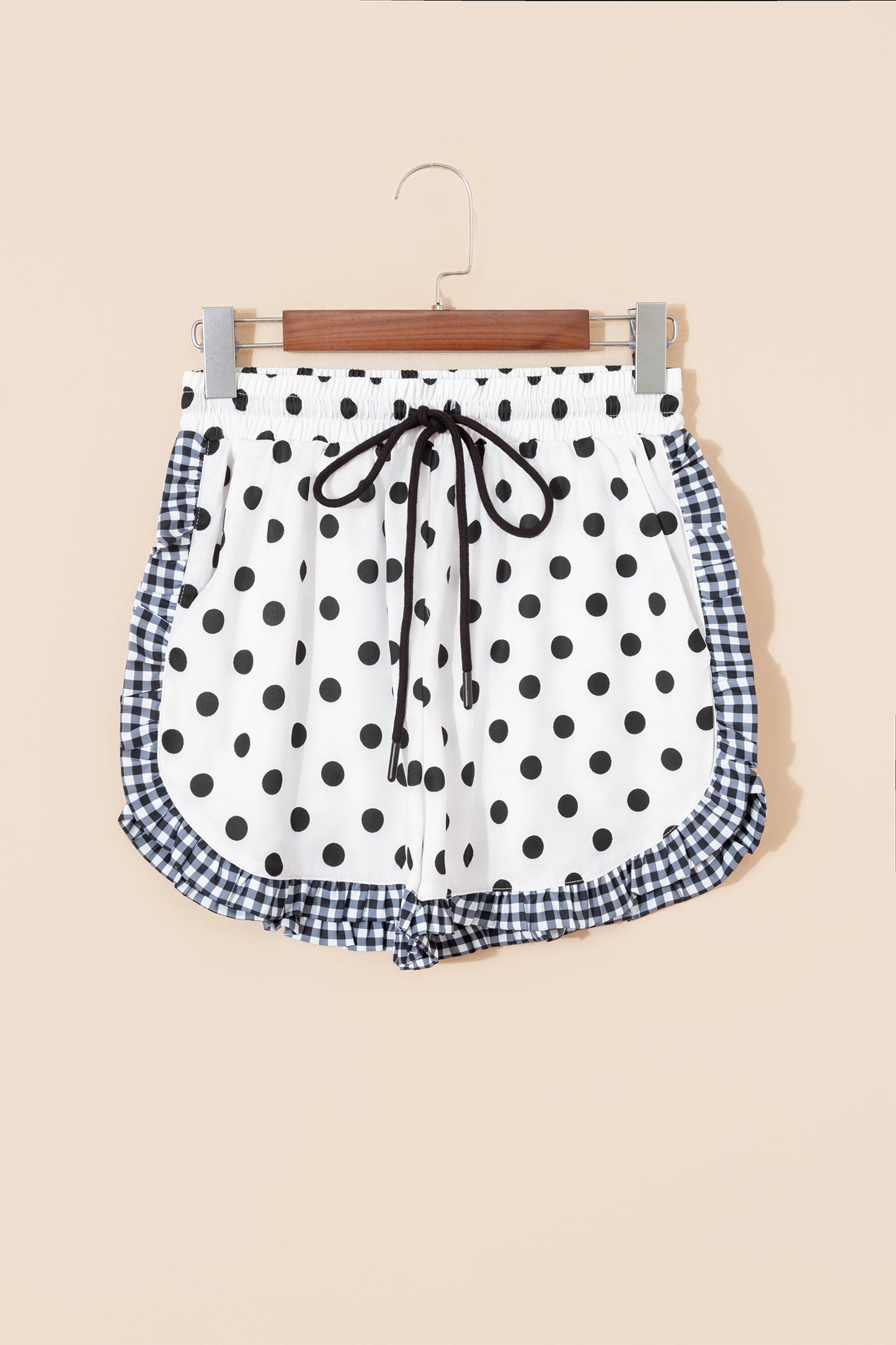 Comfy Contrast Ruffle Trim Shorts- 3 Styles
