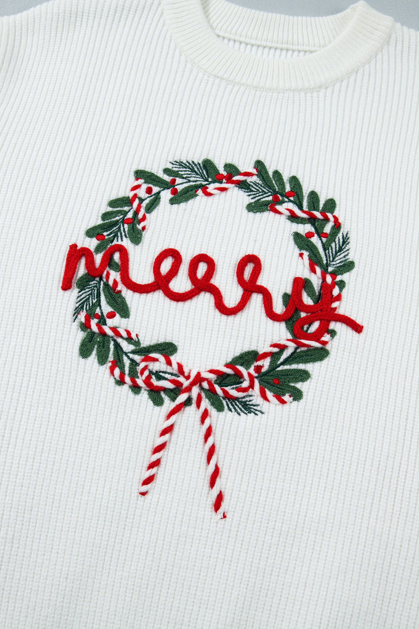 Merry + White Sweater