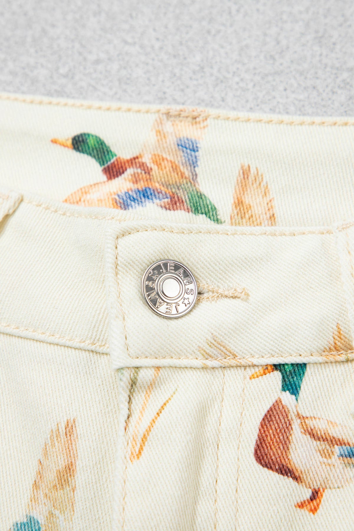 Mallard Printed Cuffed Hem Jeans