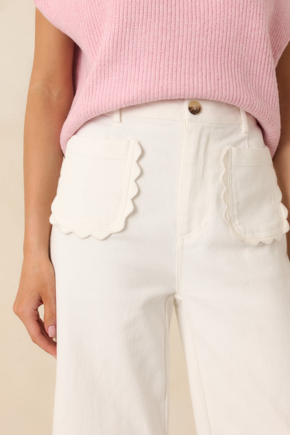 Katherine Scalloped Jeans- 2 Colors