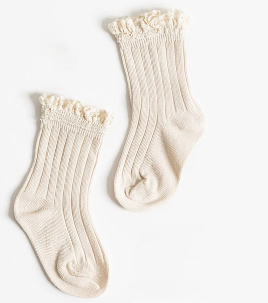 Lace Top Knee High Socks (2 pairs in each order)