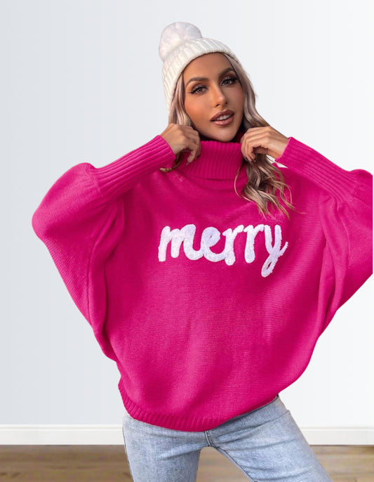 Berry Merry Embroidered Sweater