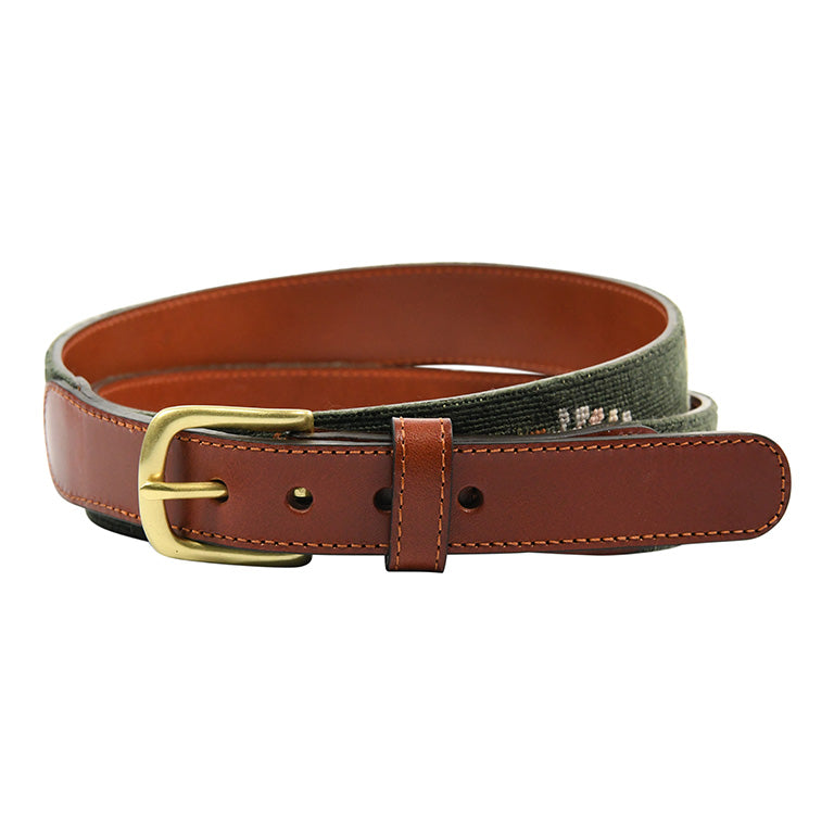 Golf Birdie Needlepoint Belt