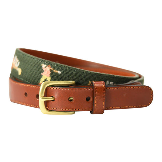 Golf Birdie Needlepoint Belt