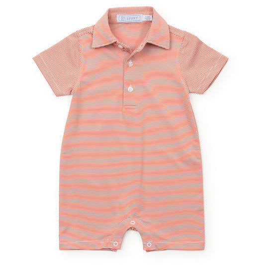 Austin Boys' Performance Shortall by LH Sport - Orange Stripes