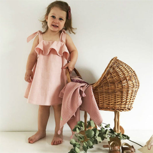 Pink Peplum Toddler Dress