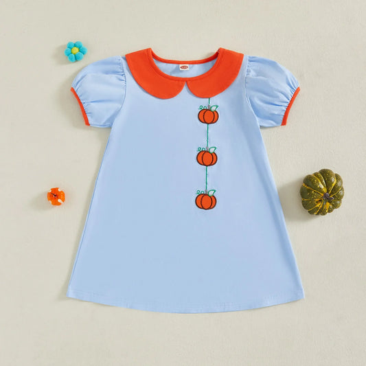 Pretty Pumpkin Frill Dress