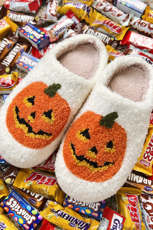 Trick or Treat Plush Slippers (Runs Small, Size Up)