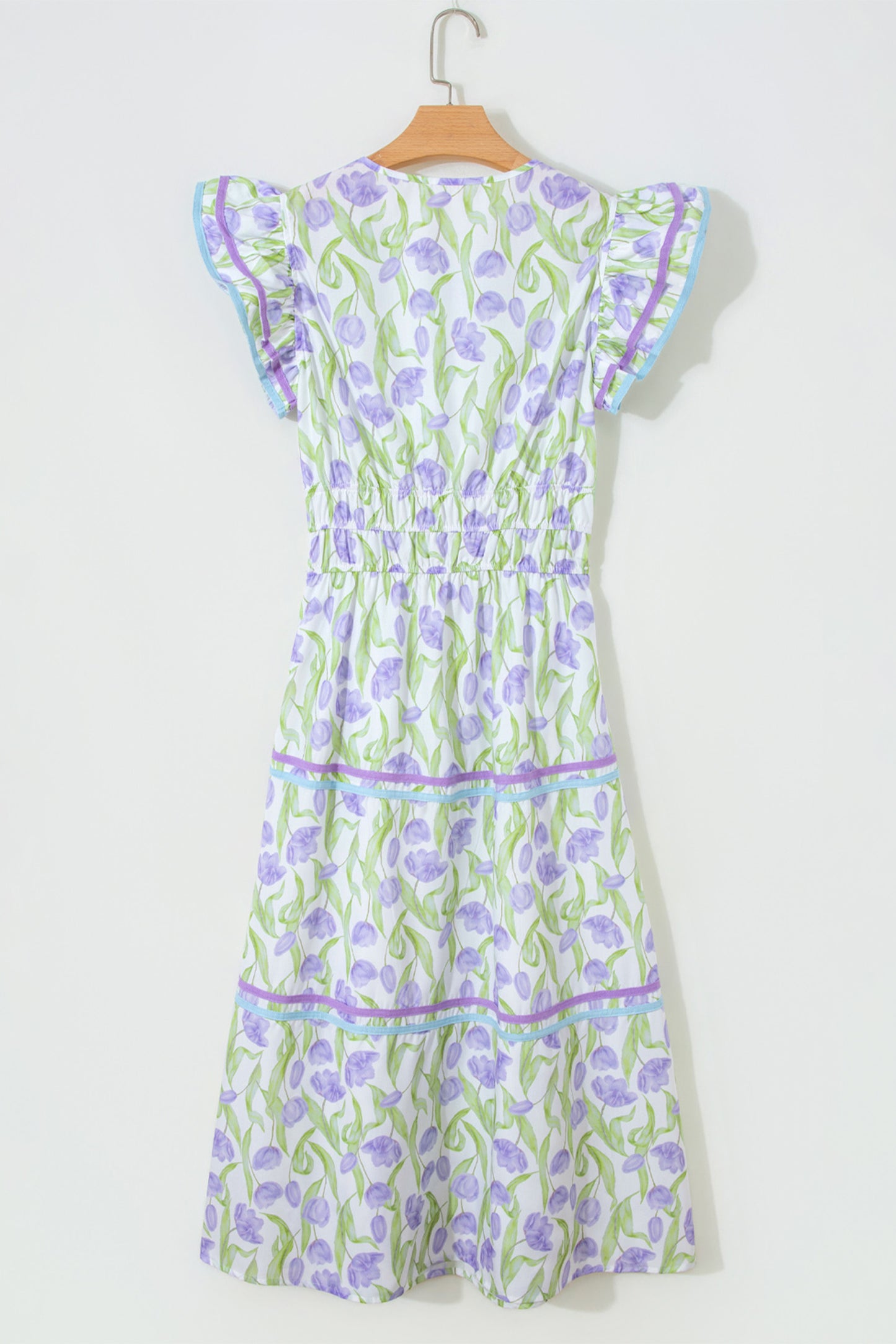Lilac Contrast Trim Dress