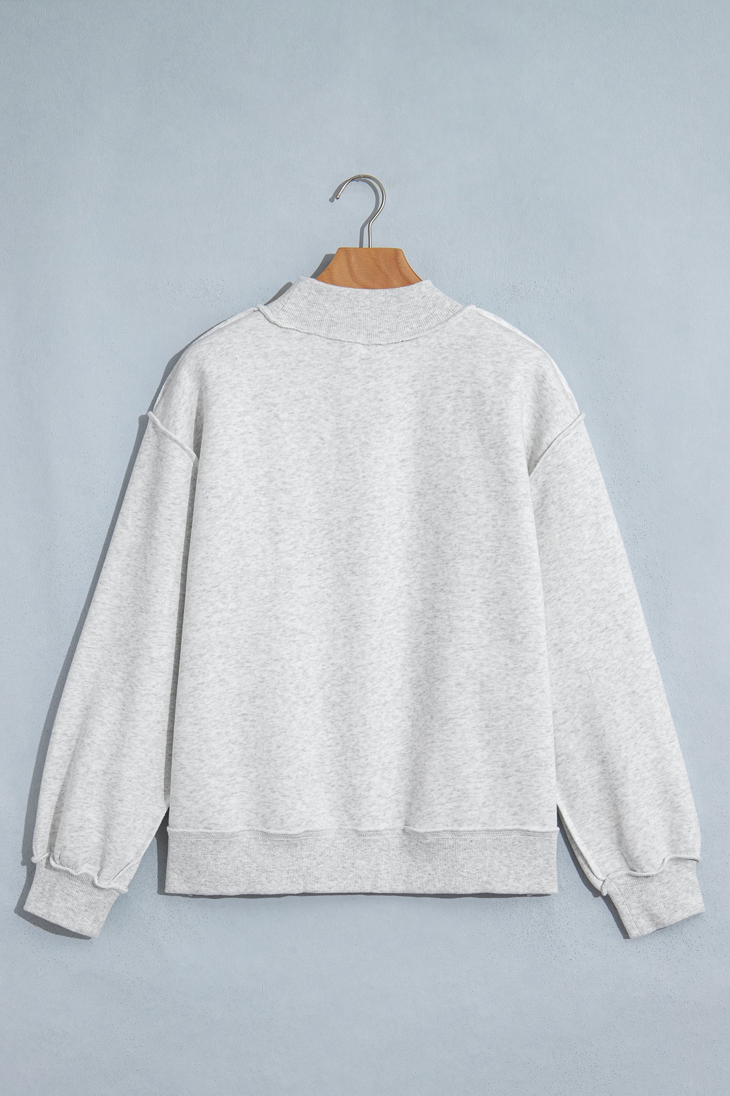 WWJD Embroidered Patch Mock Neck Sweatshirt