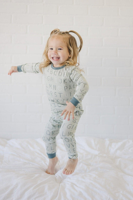 I <3 U ABC 2pc Bamboo Pajama Set